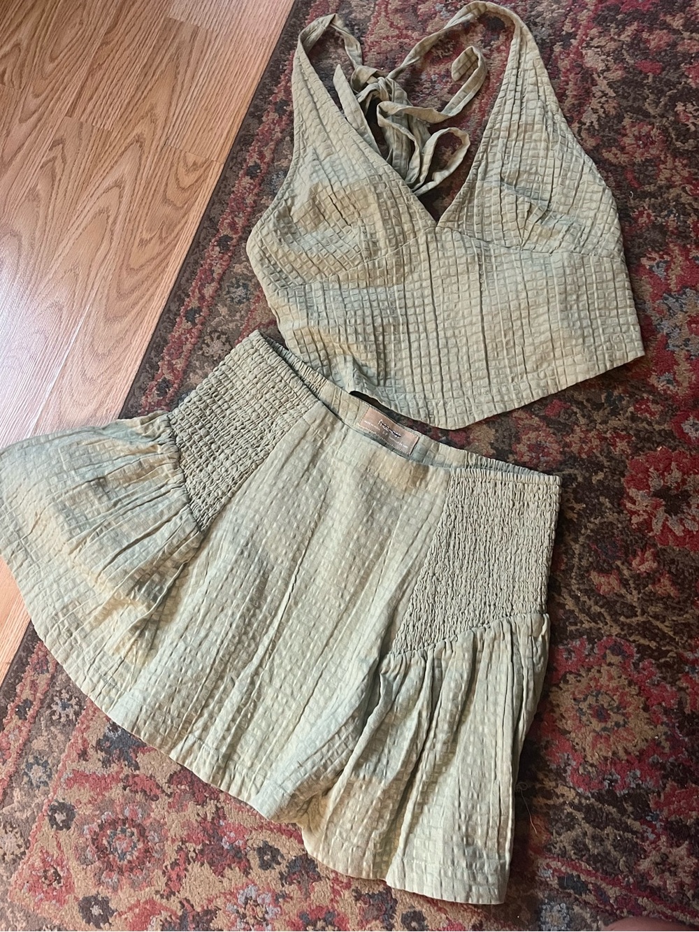 NWOT free people drew pucker check set - Picture 3 of 5